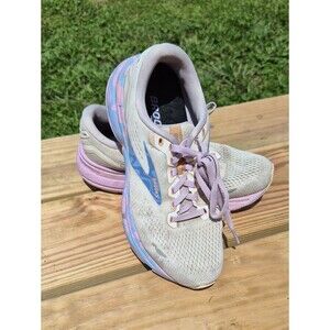 Brooks Women's Running Shoes - Light Gray with Pastel Purple & Blue  7.5 MedB